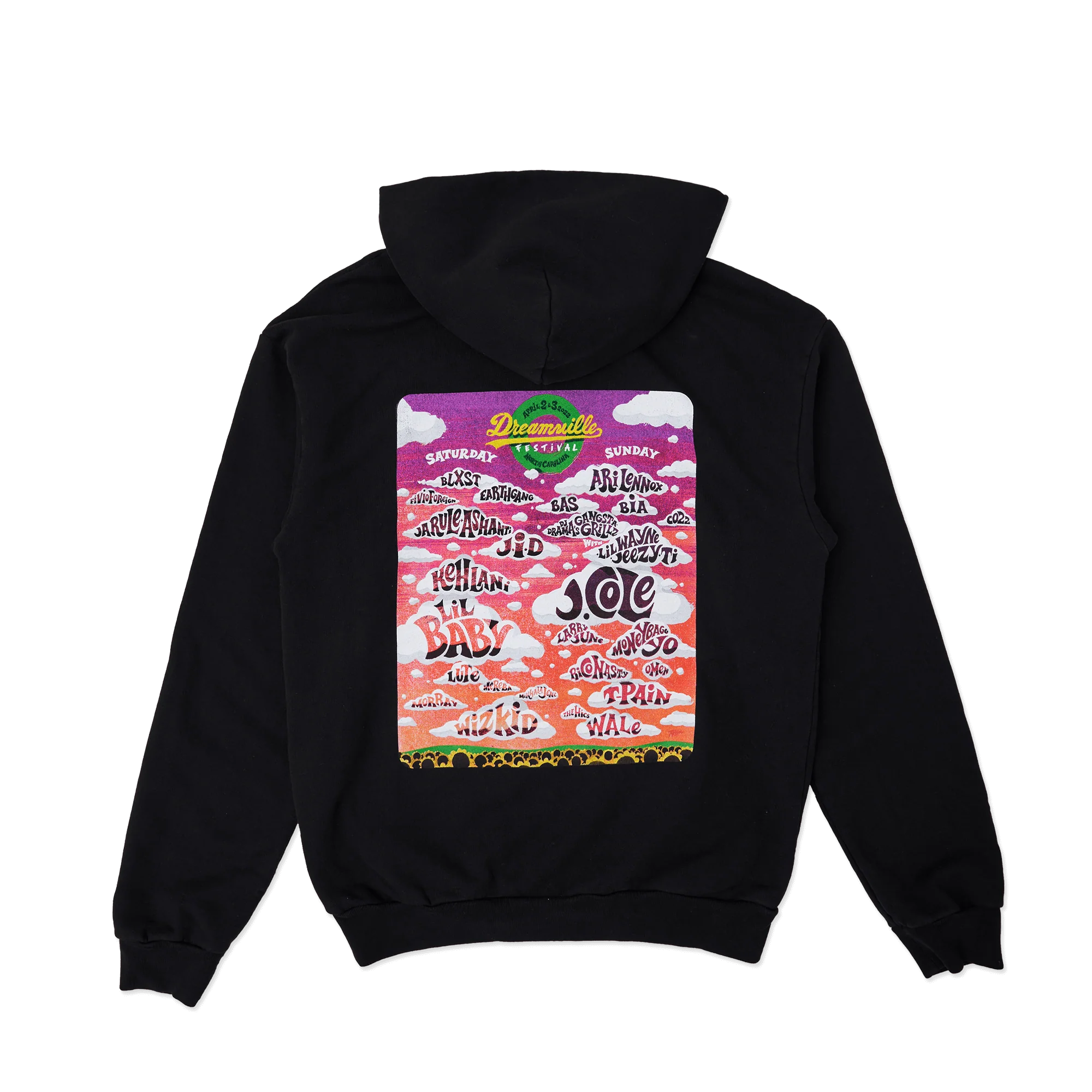 Dreamville 2022 Black Lineup Hoodie - Image 2