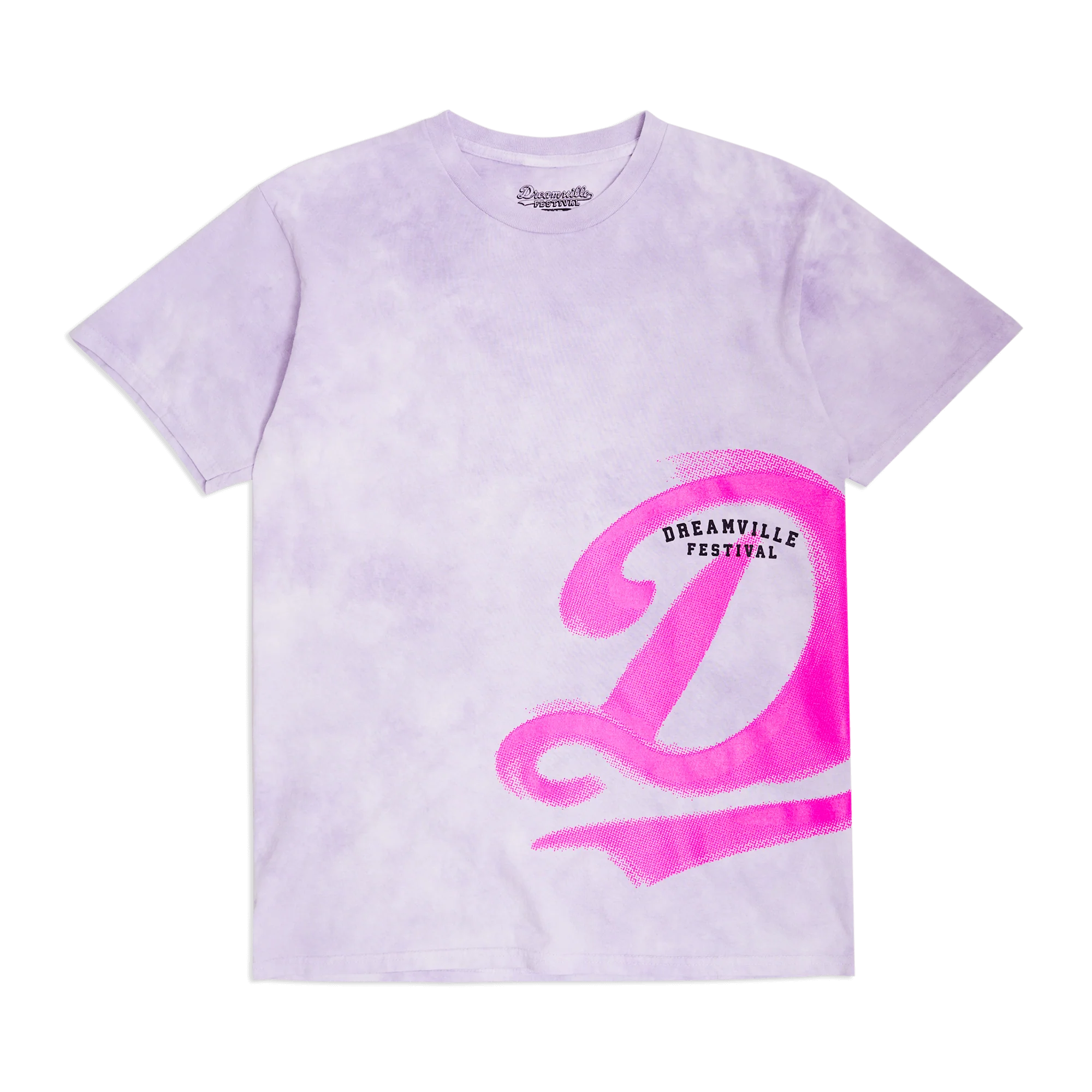 Dreamville Airbrushed Big D Purple Watercolor Dye Tee