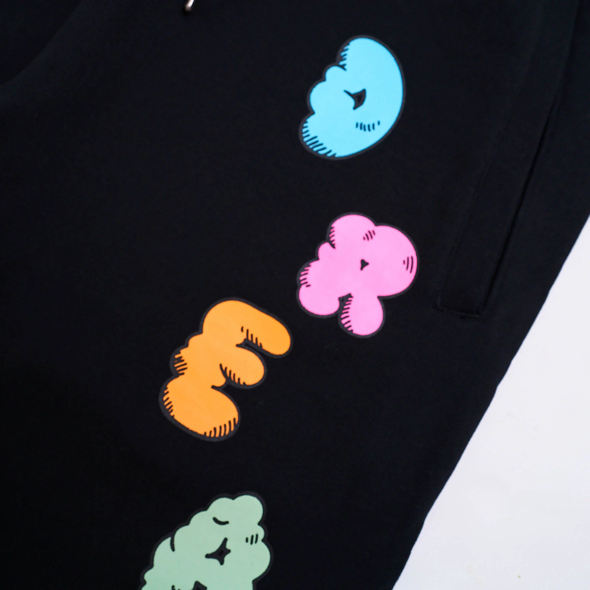 Dreamville Rainbow Letters Black Joggers - Image 3